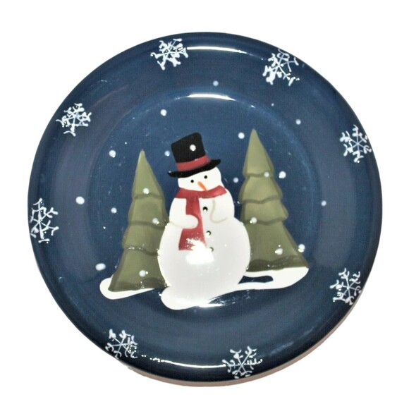 Make The Season Bright 4 Snowman 8" Dessert Plates - Picture 4 of 7